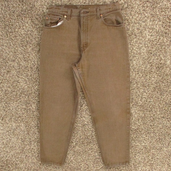 Levi's‎ Vintage 90s Jeans Women's 12 Brown 551 Relaxed Tapered Mom High Rise USA - Picture 1 of 9